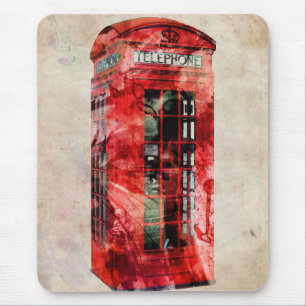 London Phone Box Muismat