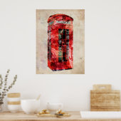 London Phone Box Poster (Keuken)