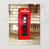 London Phone Box (poster edge effect) Briefkaart (Voorkant)