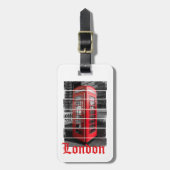 London Phone Box  Souvenir Bagagelabel (Voorkant verticaal)