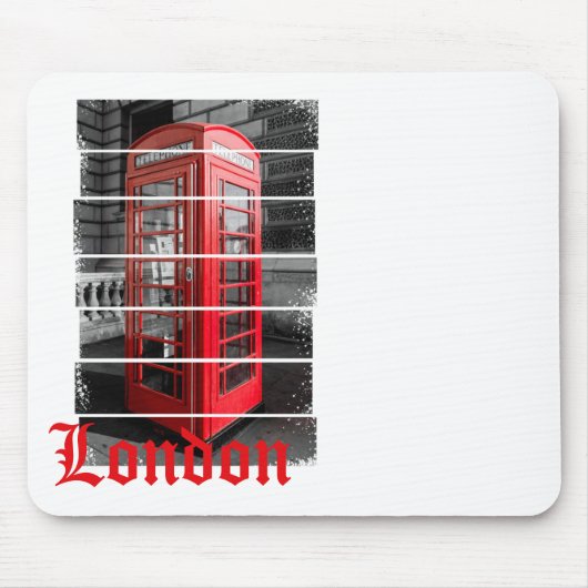 London Phone Box Souvenir Muismat (Voorkant)