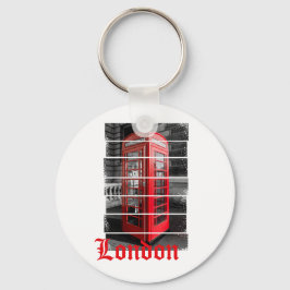 London Phone Box  Souvenir Sleutelhanger