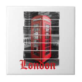 London Phone Box  Souvenir Tegeltje