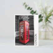 London  Phone Box UK Retro Telefoon Feestdagenkaart (Staand voorkant)