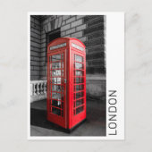 London  Phone Box UK Retro Telefoon Feestdagenkaart (Voorkant)