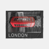 London  Phone Box UK Retro Telefoon Fleece Deken (Voorkant (Horizontaal))