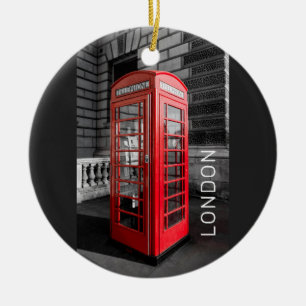London Phone Box UK Retro Telefoon Keramisch Ornament