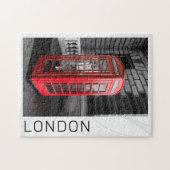 London Phone Box UK Retro Telefoon Legpuzzel (Horizontaal)