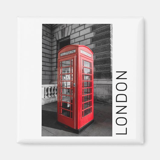 London  Phone Box UK Retro Telefoon Magneet (Voorkant)