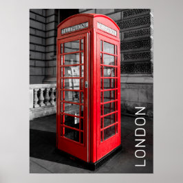 London  Phone Box UK Retro Telefoon Poster