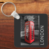 London  Phone Box UK Retro Telefoon Sleutelhanger (Voorkant)
