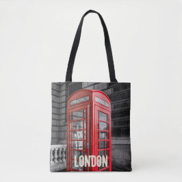 London  Phone Box UK Retro Telefoon Tote Bag