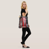 London  Phone Box UK Retro Telefoon Tote Bag (Op model)