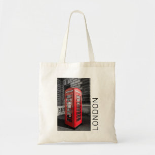 London Phone Box UK Retro Telefoon Tote Bag