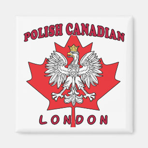 London Poland Canadian Leaf Magneet