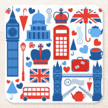 London Pop Icons Papieren Onderzetter 