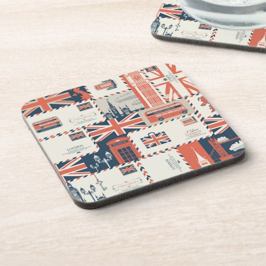 London Post Cork-Backed Onderzetters (Linkerzijde)