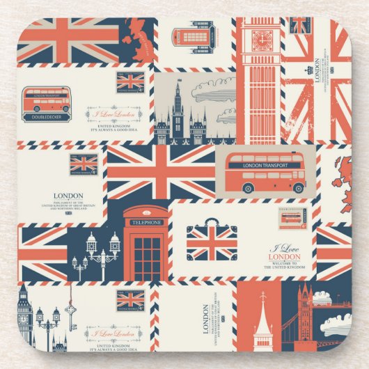 London Post Cork-Backed Onderzetters (Voorkant)