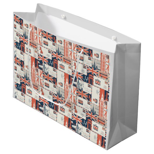 London Post Gift Bags Groot Cadeauzakje (Voorkant Gekanteld)