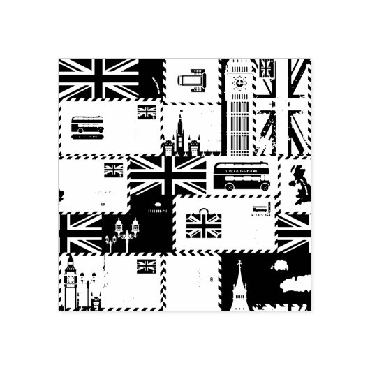 London Post Stamp Rubberstempel (Afrduk)