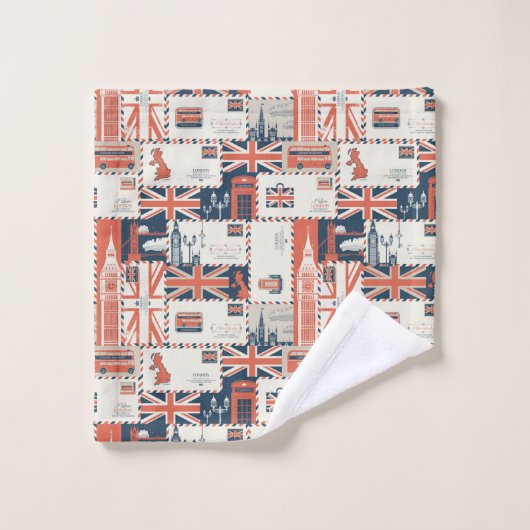 London Post Towel Set Bad Handdoek (Wasdoekje)