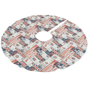 London Post Tree Skirt Imitatie Linnen Kerstboom Kleed