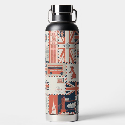 London Post Water Bottle Waterfles (Achterkant)