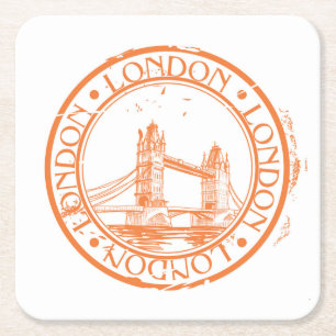 London Postage Cancelamp Kartonnen Onderzetters