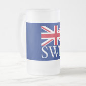 London Postcode SW10 met Union Jack Matglas Bierpul (Voorkant links)