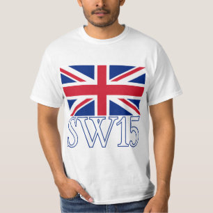 London Postcode SW15 met Union Jack T-shirt