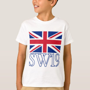 London Postcode SW19 met Union Jack T-shirt