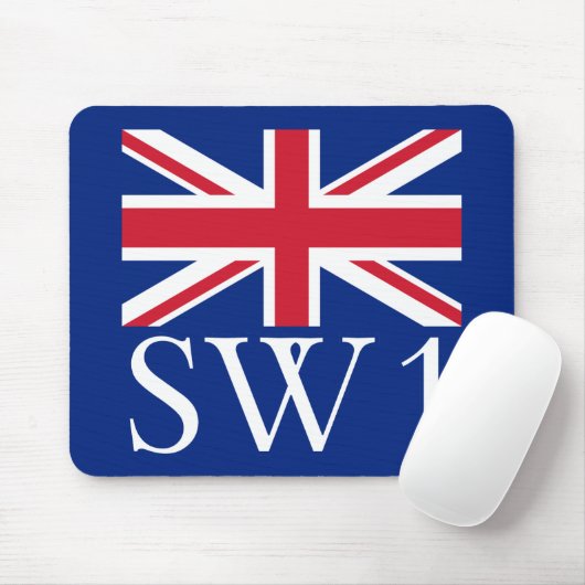 London Postcode SW1 met Union Jack Muismat (Met muis)