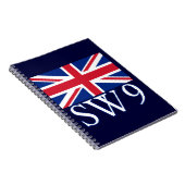 London Postcode SW9 met Union Jack Notitieboek (Rechterzijde)