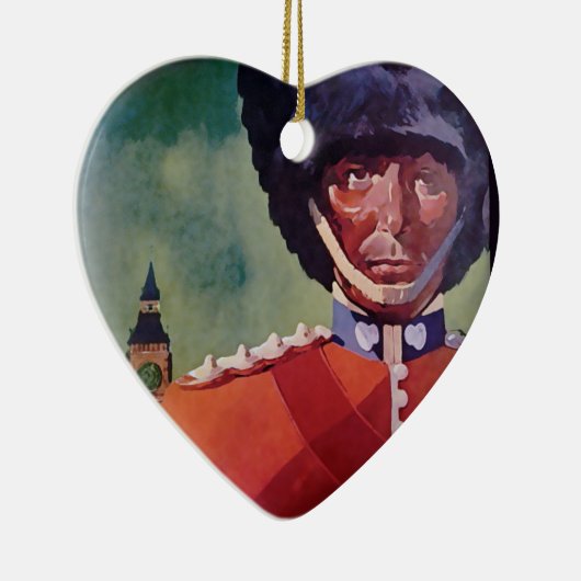 London Poster Ceramic Ornament (Rechts)