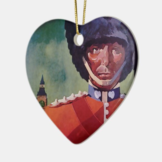 London Poster Ceramic Ornament (Links)