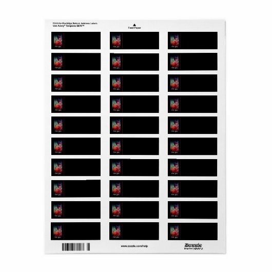 London Poster Return Address Label (Full Sheet)