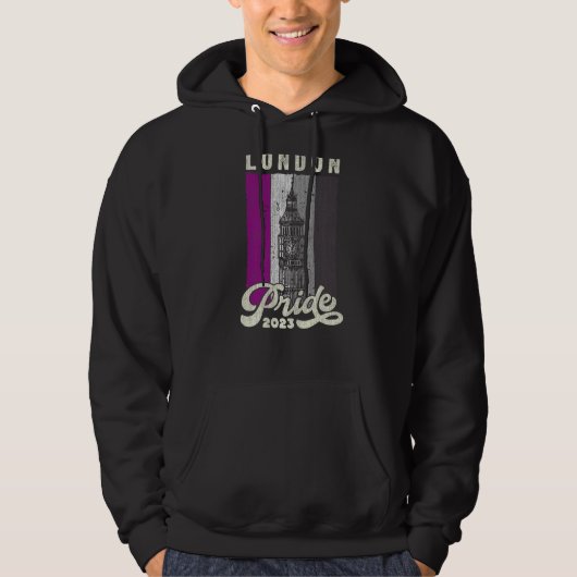 London Pride 2023, Big Ben, Asexual Pride Flag Pre Hoodie (Voorkant)