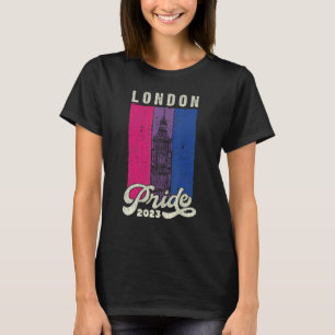 London Pride 2023 Big Ben Bisexual Pride Vlag T-shirt