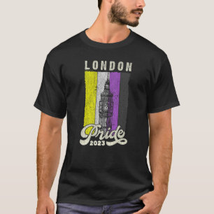 London Pride 2023 Big Ben Niet-binaire Pride-vlag T-shirt