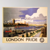 LONDON PRIDE GWR Great Western Railways Old Rail Poster (Voorkant)