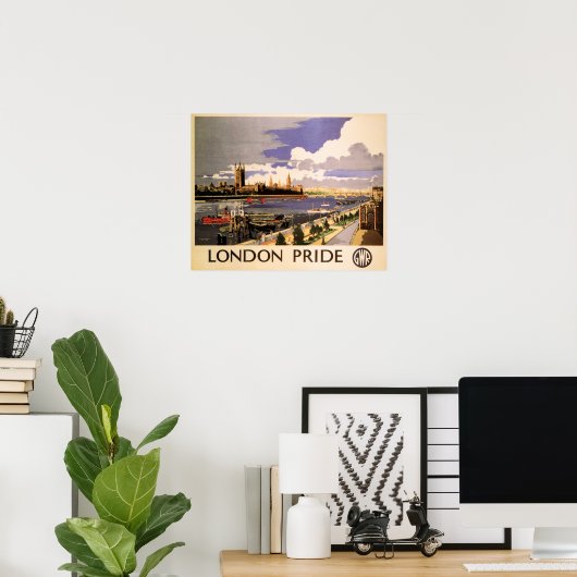 LONDON PRIDE GWR Great Western Railways Old Rail Poster (Thuiskantoor)