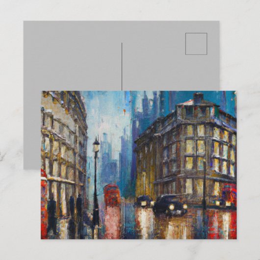 London Rain Briefkaart (Voorkant / Achterkant)