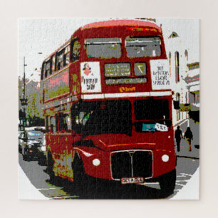 London Red Bus Art Travel Legpuzzel