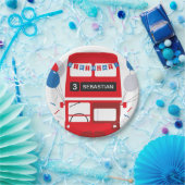 London Red Bus Birthday - Bord op gepersonaliseerd (Feest)
