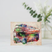 London Red Bus Briefkaart (Staand voorkant)