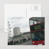 London Red Bus Briefkaart (Voorkant / Achterkant)