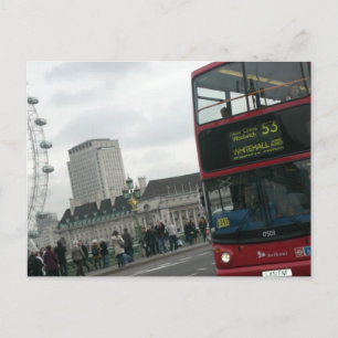 London Red Bus Briefkaart