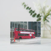 London Red Bus Briefkaart (Staand voorkant)