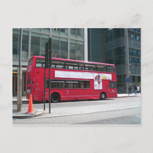 London Red Bus Briefkaart (Voorkant)