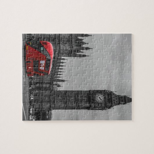 London Red Bus en Big Ben Art Travel Legpuzzel (Horizontaal)